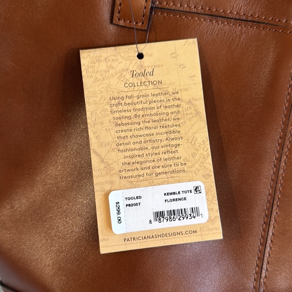 Patricia Nash leather tote with dust bag - Picture 5 of 17